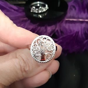《NEW》silver tree if life ring
